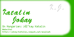 katalin jokay business card